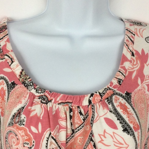 Charter Club Pink Paisley Blouse Sz 0X - Picture 3 of 10